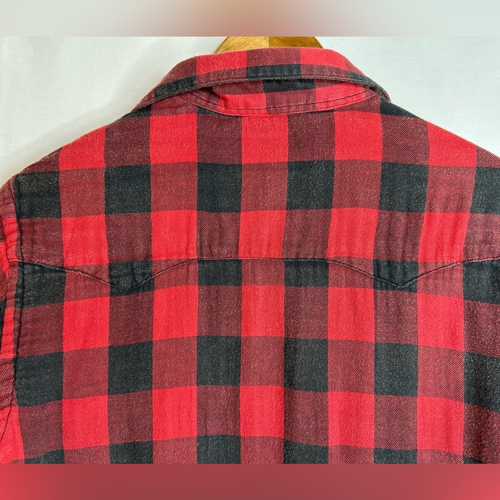 Polo Country Ralph Lauren Vintage 90’s Buffalo Plaid Flannel Shirt Size Medium - Picture 4 of 10
